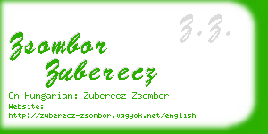 zsombor zuberecz business card